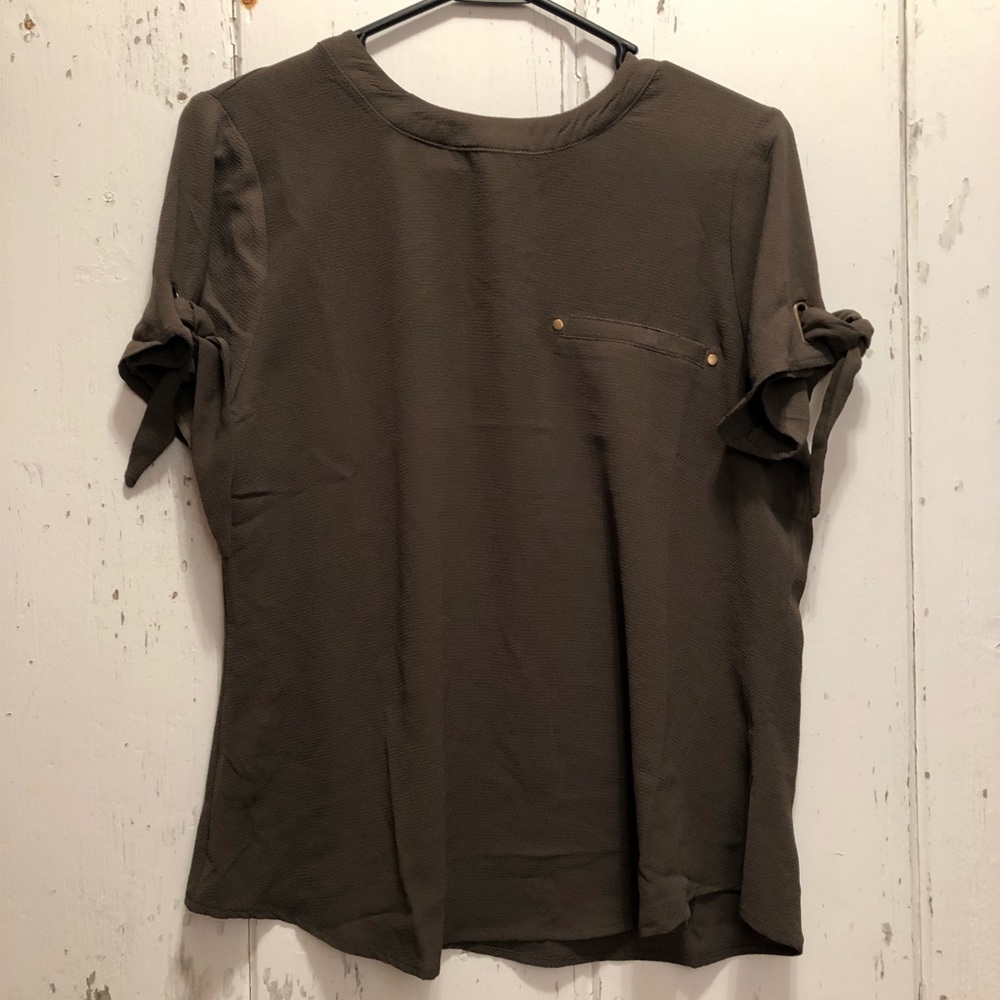 Olive green MiNE brand blouse (olive green)